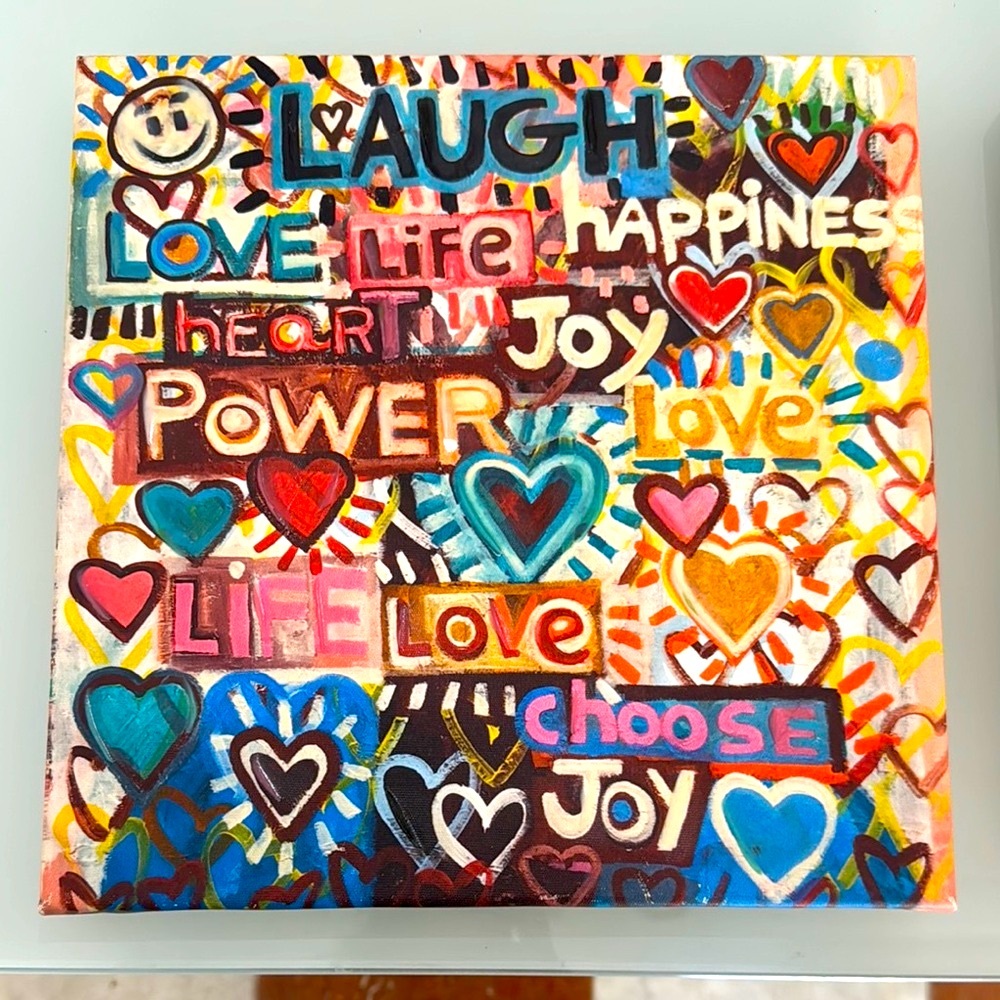 NWT - Colorful Canvas Art 12X12